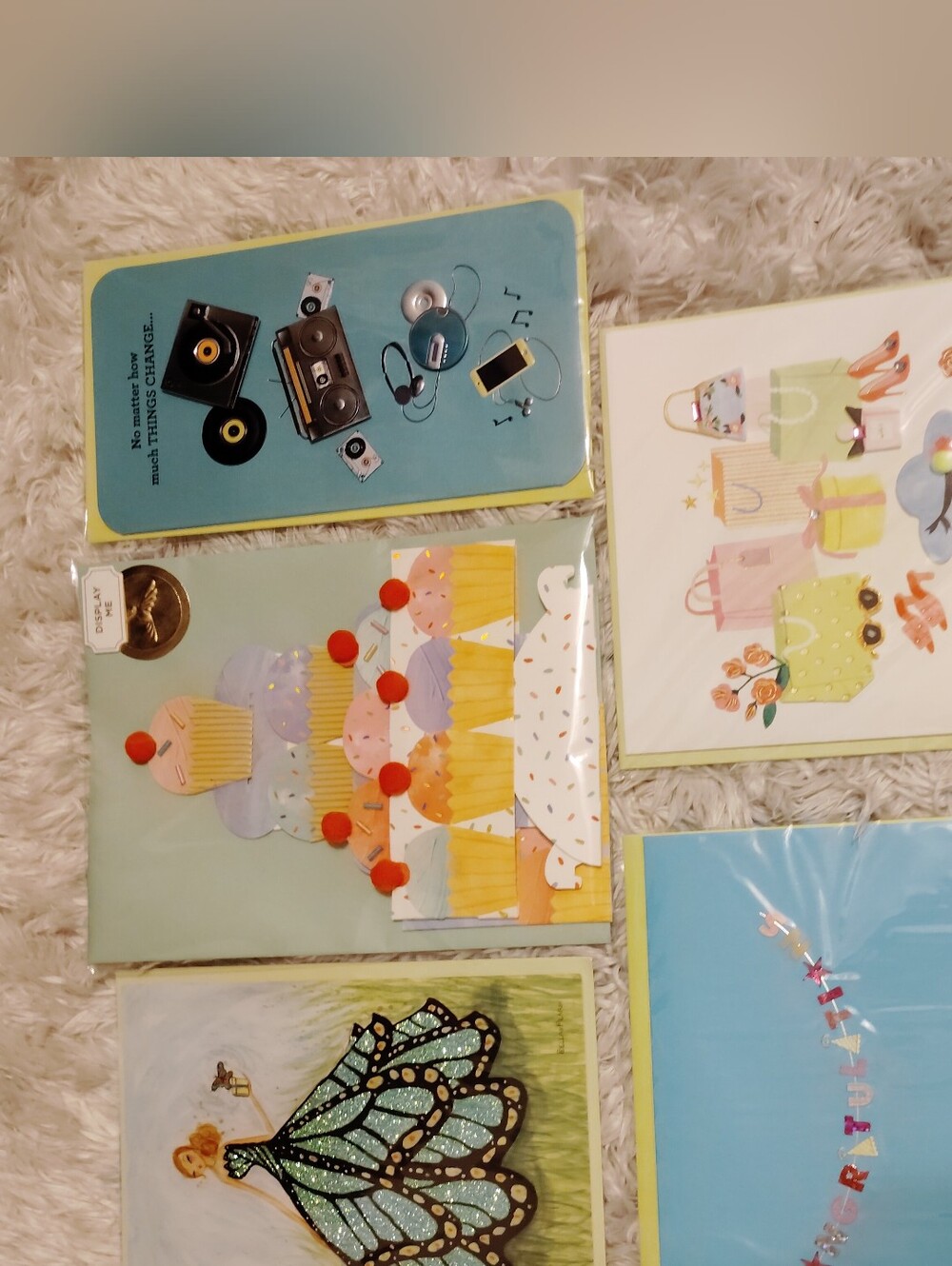 Papyrus Greeting Card  Premium Lot Of 5 New 3D Jewel Embellished (83)